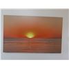 Image 2 : Sunset on the Ocean Artwork, Unframed 48" x 30"