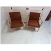 Image 2 : Qty 2 West Elm Beck Chairs w/ Upholstered Backs & Seats 25" x 27" x 25"H