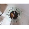 Image 4 : Round Glass Top Table on Metal Base w/ Undershelf & Bowl 27" Dia, 16"H