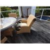 Image 10 : Tommy Bahama Round Woven Outdoor Table w/ Glass Top & 4 Matching Chairs 54" Dia, 30"H