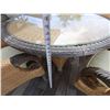 Image 14 : Tommy Bahama Round Woven Outdoor Table w/ Glass Top & 4 Matching Chairs 54" Dia, 30"H