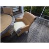 Image 4 : Tommy Bahama Round Woven Outdoor Table w/ Glass Top & 4 Matching Chairs 54" Dia, 30"H