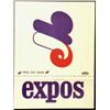 Image 1 : 1969 FLEER BASEBALL FABRIC LOGO STICKER - MONTREAL EXPOS