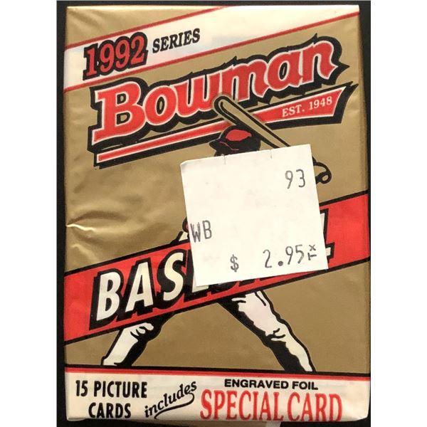 1992 BOWMAN BASEBALL FOIL PACK