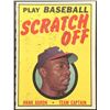 Image 1 : 1970 TOPPS PLAY BASEBALL SCRATCH OFF HANK AARON (HOF)