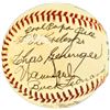 Image 2 : MLB Hall of Fame Autographed Official NL Baseball With 15 Autos Including Satchel Paige Beckett COA