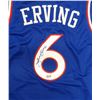 Image 2 : JULIUS ERVING SIGNED PHILDELPHIA 76ERS JERSEY - BECKETT COA