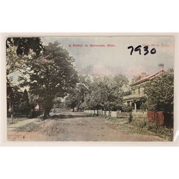 Meigs County; Syracuse Street Scene Postcard [187829]
