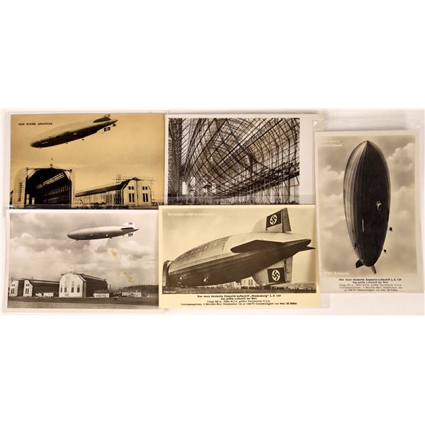 Hindenburg Zeppelin LZ-129 Postcards (5) [199707]