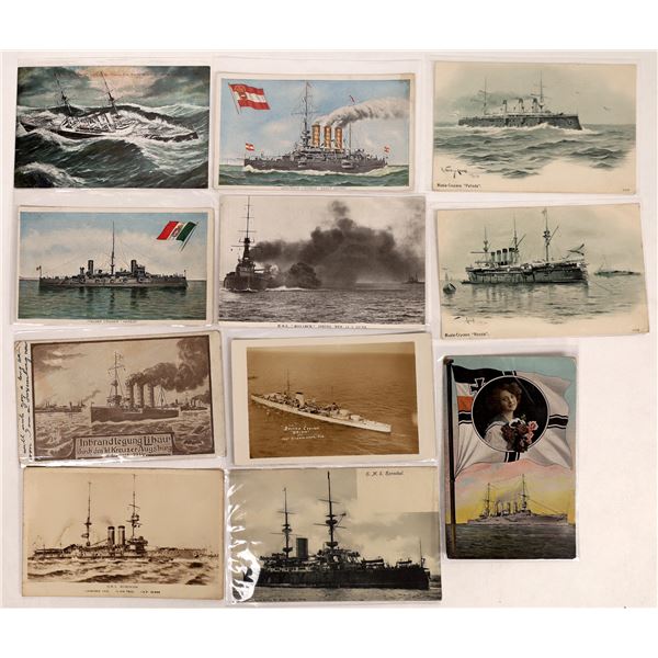 Foreign Battleships Postcards - 10 [199689]