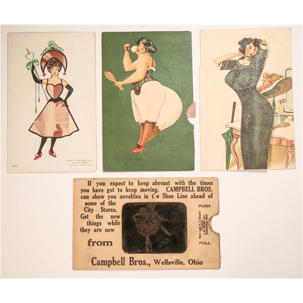 Postcards - Risque, Mechanical, c1910s (4) [186058]
