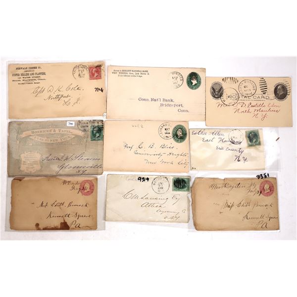 Covers, PC - DPOs, NY & CT, c1863-1905 (9) [187356]
