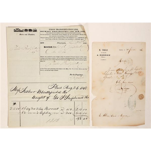 Stampless Folded Letter Cover Pair [189310]