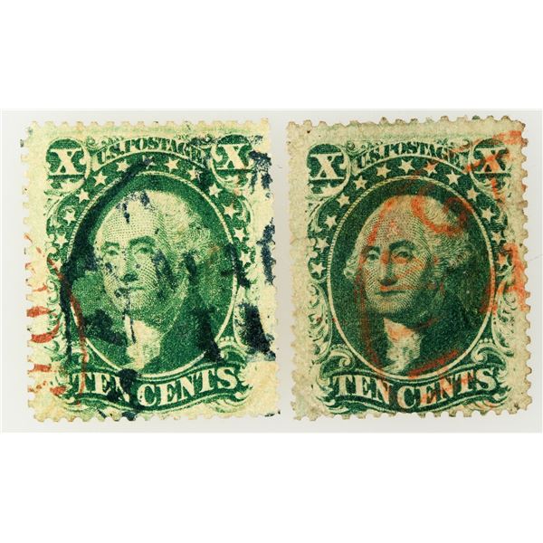 Scott #35, Washington 10c, 2 Variants [199726]