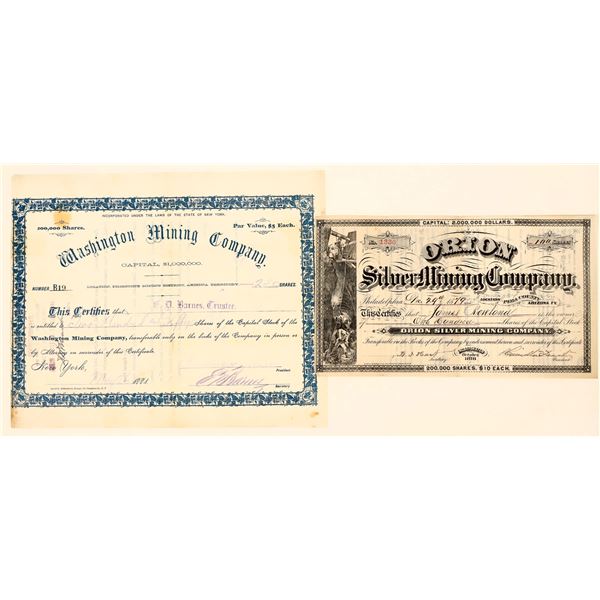 Pair of Arizona Mining Stocks [191402]