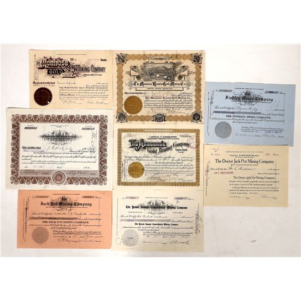 Cripple Creek Mining Stocks Collection (8) [191351]