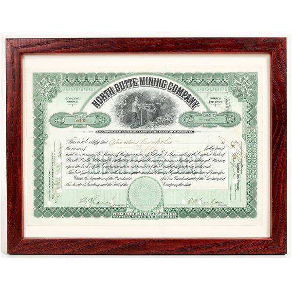 Northern Butte Mining Company Stock Certificate [198640]