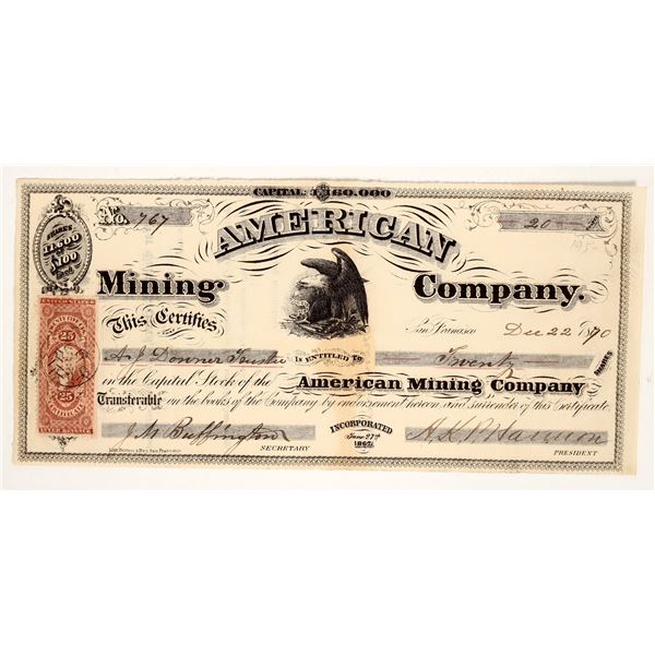 American Mining Company Stock Certificate [199771]