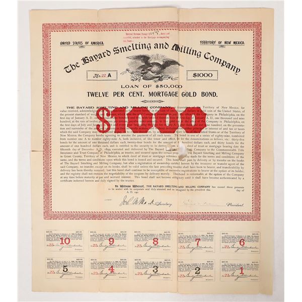 Bayard Smelting and Milling Bond, c. 1900, Rare [191497]