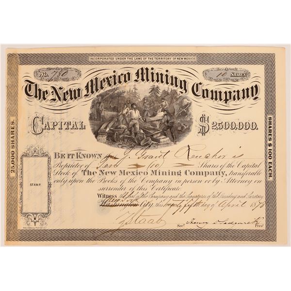 New Mexico Mining Co. Stock, 1878 [180199]