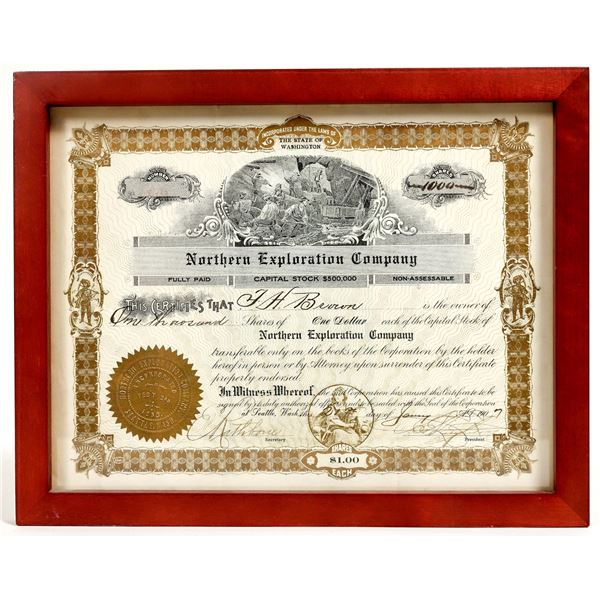 Northern Exploration Company Stock Certificate  1907 [198638]