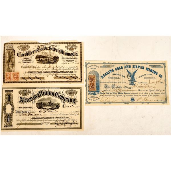 Early Mexico Mining Stock Trio [191246]