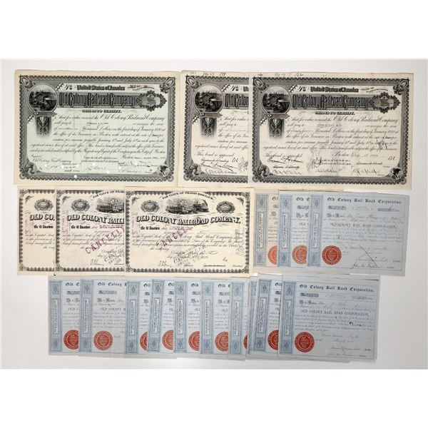 Old Colony Railroad Stocks, 6 Different, 20 [194095]