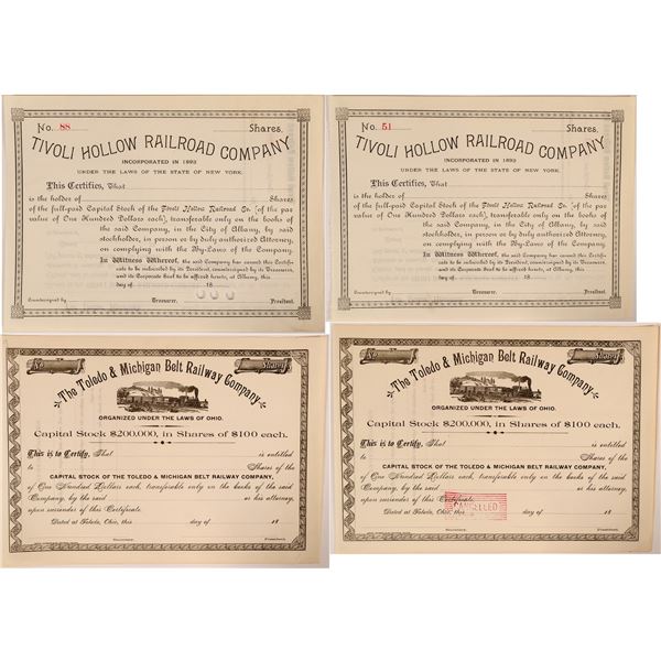 Ohio and New York Railroad Stocks [199672]