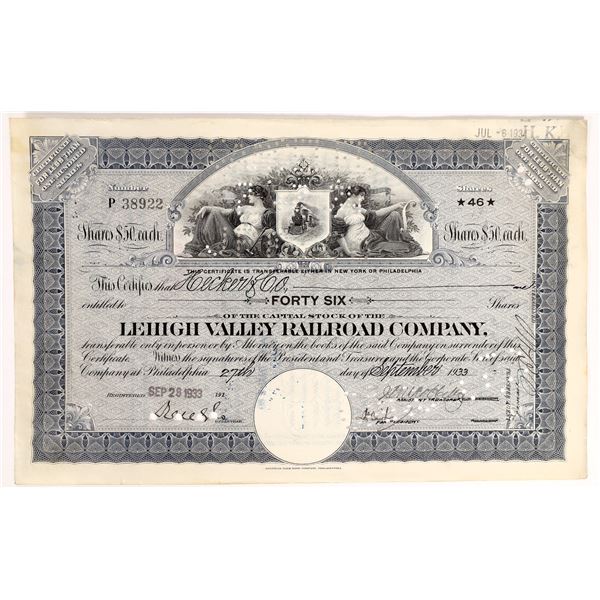 Lehigh Valley Railroad Co., Stock, 1933 [154880]