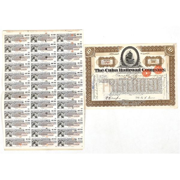 Cuba Railroad Stock And Bond [188988]