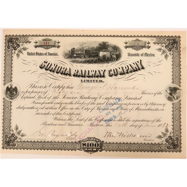 Sonora Railway Company Stock [199650]