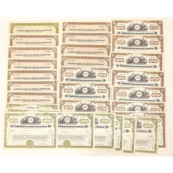 Fairchild Engine and Airplane Stocks, 4 Different, 32 Total [191024]