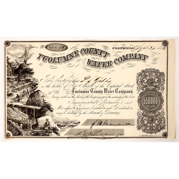 Tuolumne County Water Stock Issued to P Gibbs [192205]
