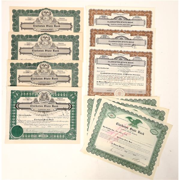 Bank Stocks Clarkston. c1931-43 (10) [187627]