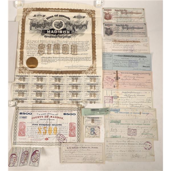 Madison County Bonds and Checks, c. 1873-1902 [189346]