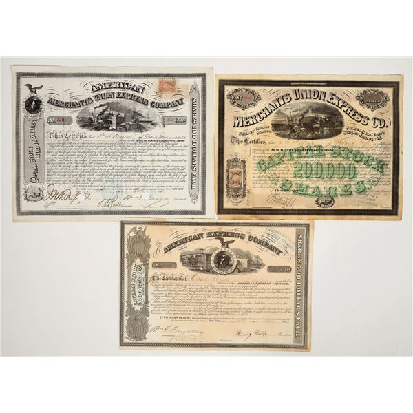 American Express Company Family Stock Trio incl. Wells & Fargo Signatures [197910]