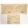 Image 1 : North American Land Company Stock Trio Signed by Founding Father Robert Morris [199262]