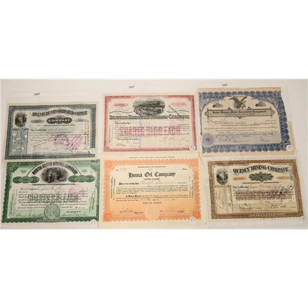 Miscellaneous Stock Certificates, c189X-1935 (13) [190112]