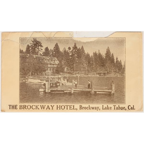 Photographic Full-Face Cover from Brockway Hotel, Lake Tahoe, 1918 [192892]