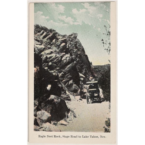 Ultra Rare Lake Tahoe Stage Postcard  [199819]