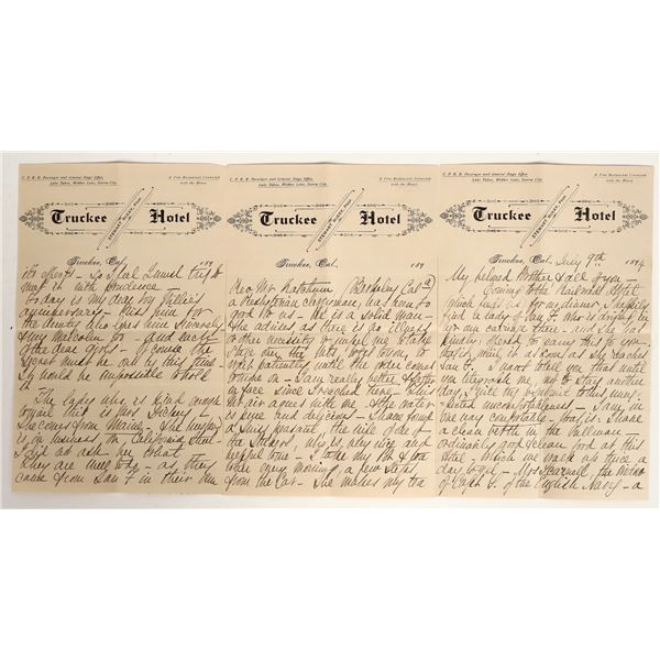 Truckee Hotel / Lake Tahoe Stage Office Letter, 1894 [199260]
