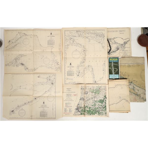 Michigan Great Lakes Map Group (~10) [199434]