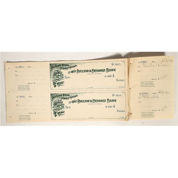 Original Check Record & Check Sheets for California-Nevada Creamery Company [197585]