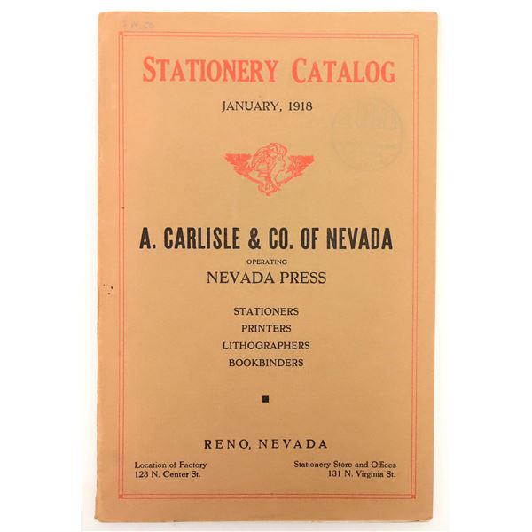 Reno, Nevada Stationery Catalog, 1918 [187841]