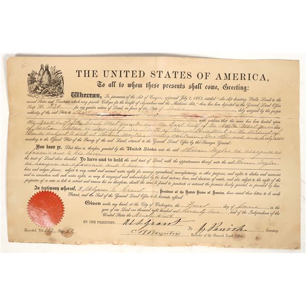 Texas Land Patent [198789]