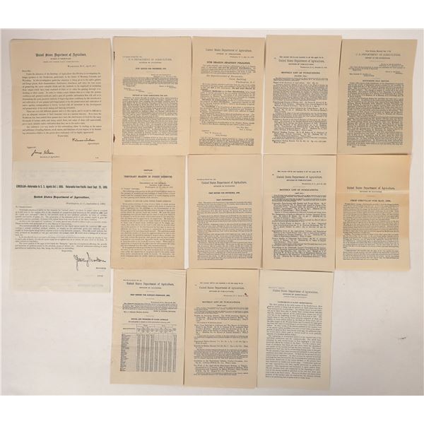 Dept of Agriculture Circulars (13) [192977]