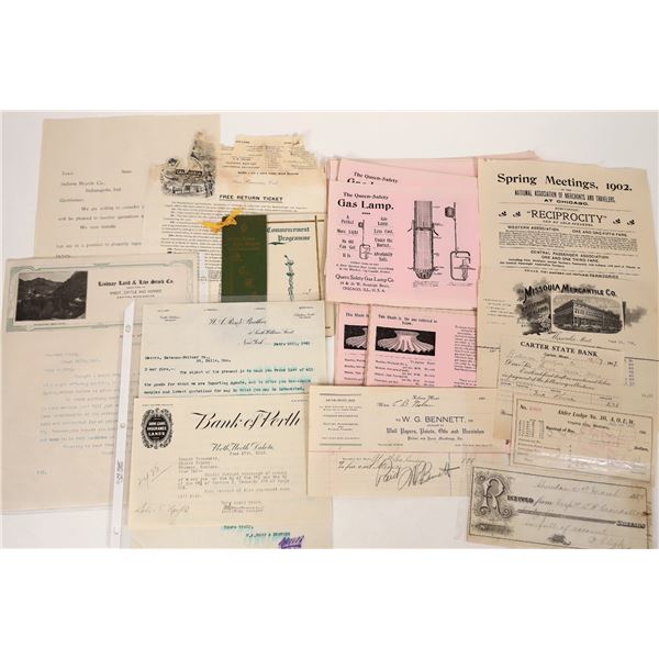 Early 1900s Western Ephemera [192982]
