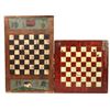 Image 1 : Hand Carved and Painted Chess/Checker Boards (2) [189239]
