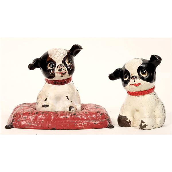 Metal Puppy Sculptures (2) [189211]