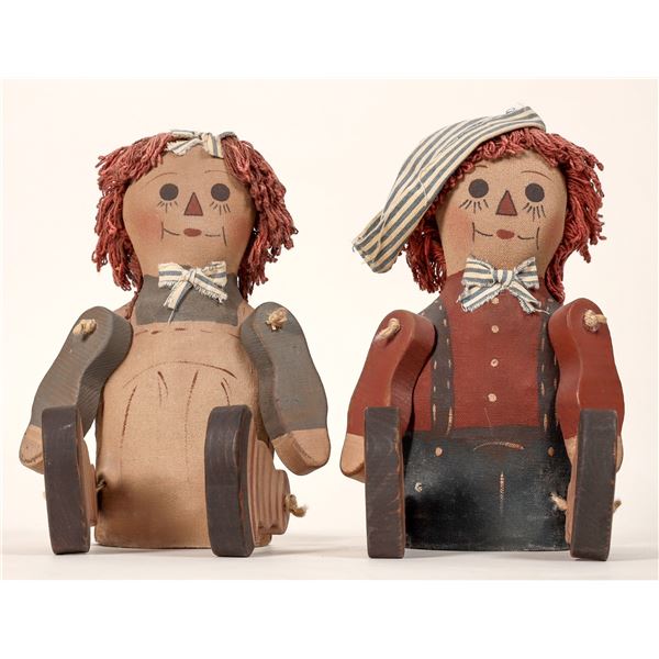 Raggedy Ann and Andy Dolls, Folk Art [189220]
